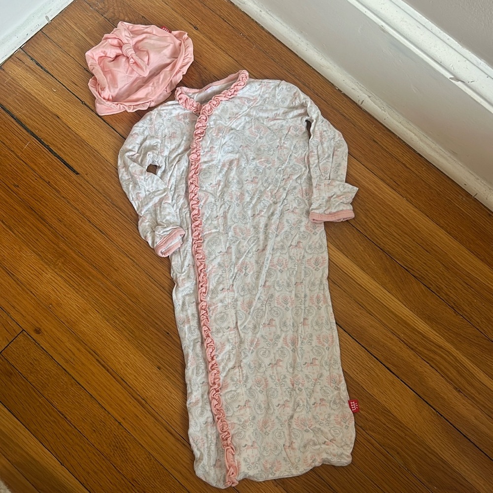 Magnetic Me newborn sleep sack with matching hat